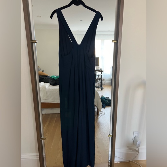 Madewell blue jumpsuit v back wide leg - Picture 3 of 4
